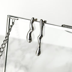 One of a Kind Molten Sterling Silver Stud Earrings - No. 3